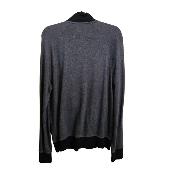 Banana Republic Two Tone Pique BirdsEye Baseball Jacket Snap Closure Size L - Picture 3 of 10